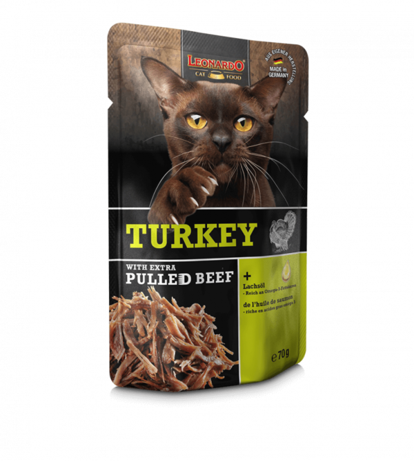 LEONARDO®  | Frischebeutel |  Turkey + extra pulled Beef (16 x 70 g)