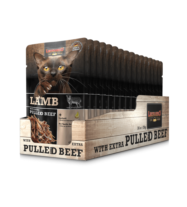 LEONARDO®  | Frischebeutel |  Lamb + extra pulled Beef (16 x 70 g)