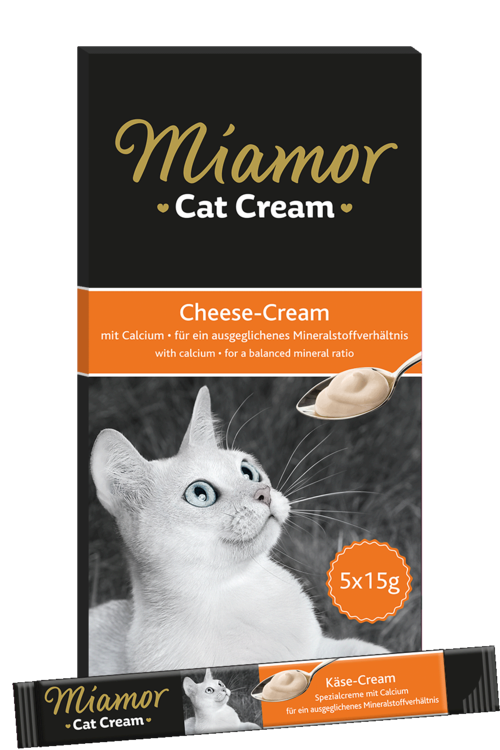Miamor Cat Snack (Cream) Käse-Cream   |  Schachtel   |  5x15g
