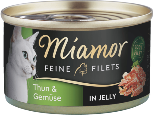 Miamor Feine Filets in Jelly Thun & Gemüse   |  Dose   |  24 x 100g
