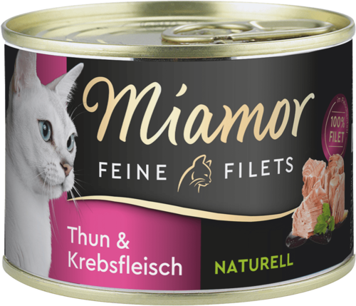 Miamor Feine Filets naturelle Thun & Krebsfleisch   |  Dose   |  12 x 156g