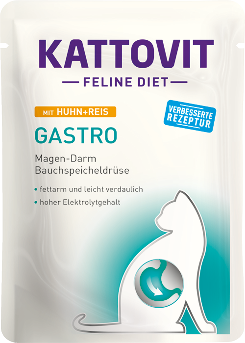 Kattovit Gastro Huhn + Reis   |  Frischebeutel   |  24 x 85g