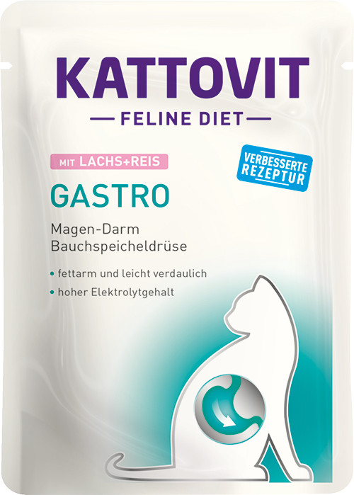 Kattovit Gastro Lachs + Reis   |  Frischebeutel   |  24 x 85g