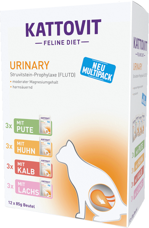 Kattovit Urinary Multipack   |  Frischebeutel | Pute, Huhn, Kalb, Lachs |
