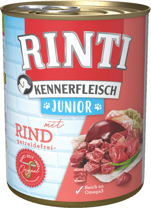 Rinti Kennerfleisch Junior + Rind   |  Dose