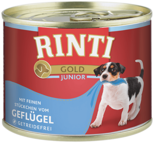 Rinti Gold Junior + Geflügel   |  Dose   | 12 x 185g