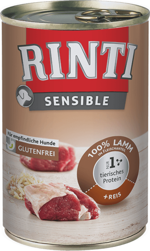 Rinti Sensible Lamm + Reis   |  Dose   |  12 x 400g