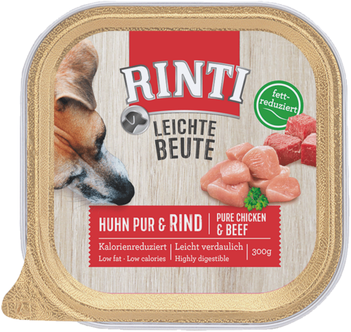 Rinti Leichte Beute Huhn Pur + Rind   |  Schale   |  9 x 300g