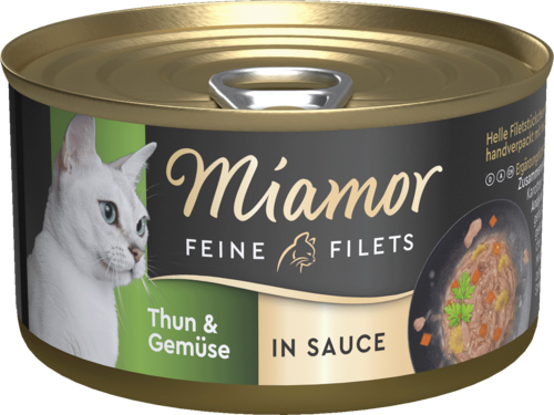 Miamor Feine Filets in Sauce Thun & Gemüse   |  Dose   |  24 x 85g