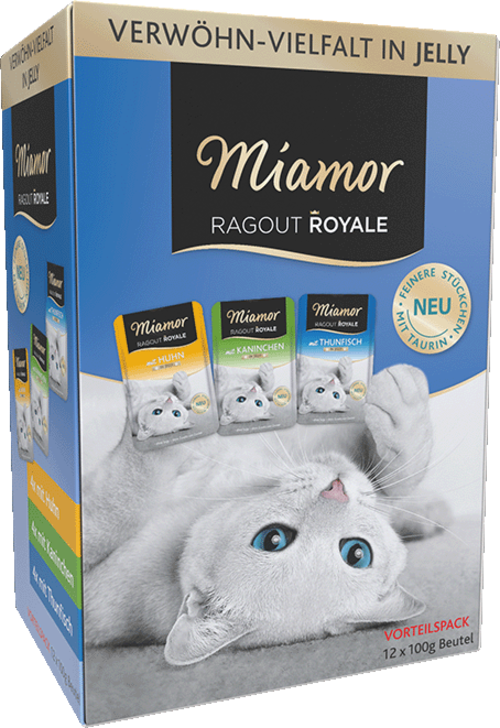 Miamor Ragout Royale in Jelly Multibox Adult |  Jelly | Kaninchen / Thun/ Huhn  |  4 x 12 x 100g