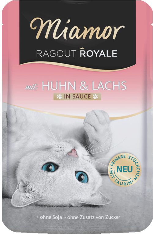 Miamor Ragout Royale in Sauce Huhn & Lachs   |  Frischebeutel   |  22 x 100g
