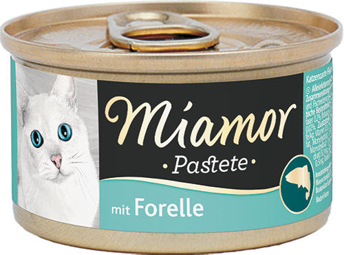 Miamor Pastete Forelle   |  Dose   |  12 x 85g | MHD Ware bis 03/04.2024