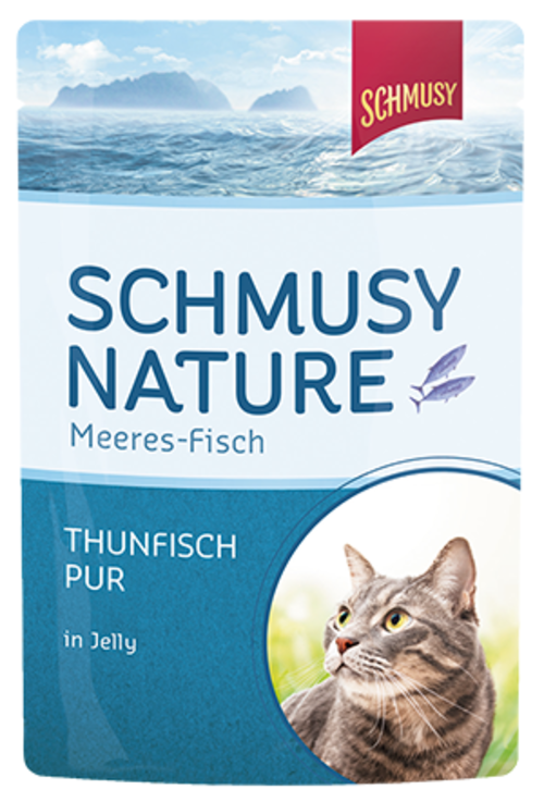 Schmusy Nature Meeres-fisch | Frischebeutel | Thunfisch Pur | 24 x 100 g