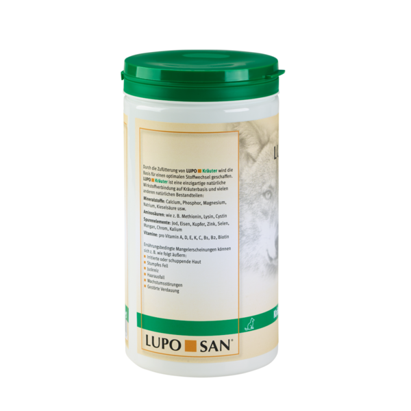 LUPO Kräuter Pulver - Ergänzungsfuttermittel auf Kräuterbasis | 1000 g