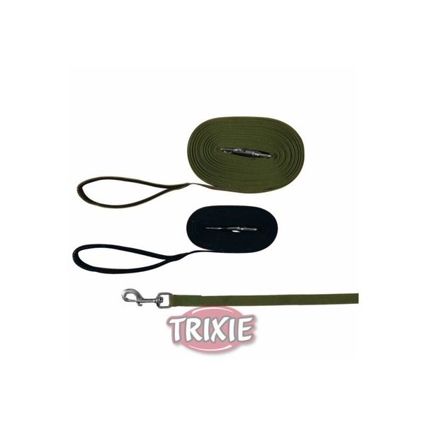 Trixie Schleppleine, Gurtband 10 m 20 mm, grün