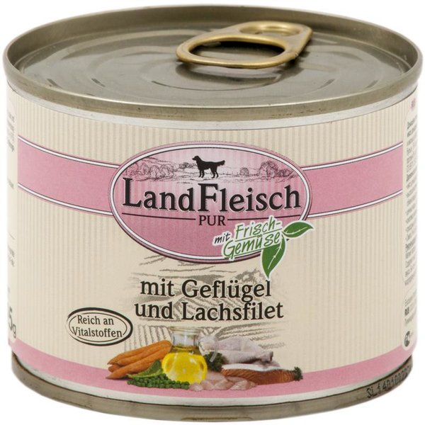 Landfleisch Dog Pur Geflügel & Lachsfilet 12x195 g