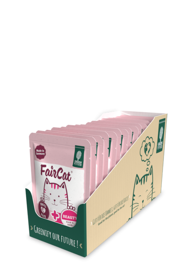 Green Petfood FairCat  Beauty 8x85g	| Abverkauf!