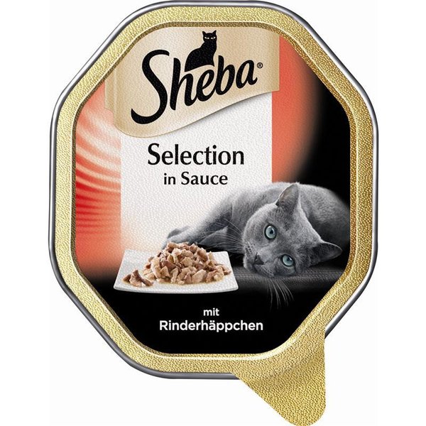Sheba Schale Selection in Sauce mit Rinderhäppchen  2x11x85g