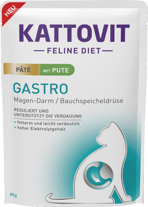 Kattovit Gastro Pate mit Pute   |  Frischebeutel   |  10x85g
