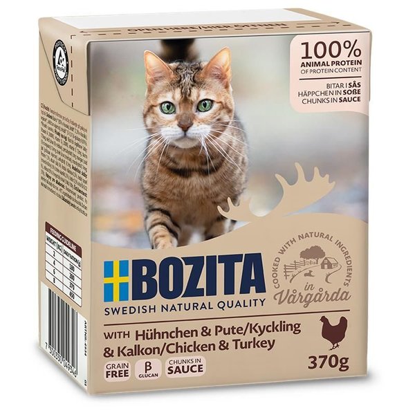 Bozita Häppchen in Sauce mit Hühnchen & Pute 6x370 g